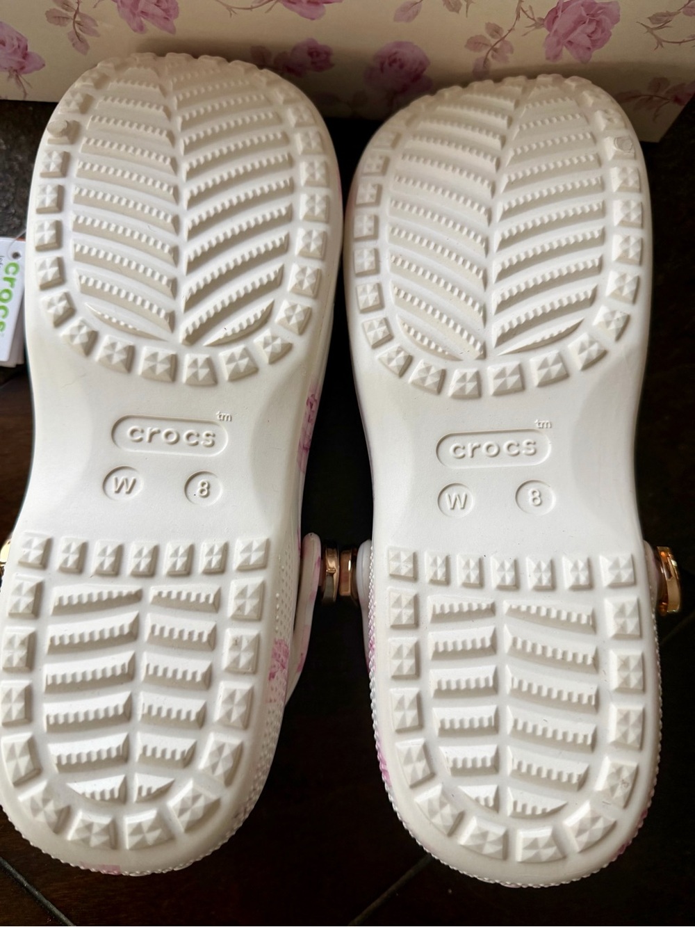 Crocs Love Shack Fancy X ballerina flats with jewels and wrap around bow. - Picture 2 of 4